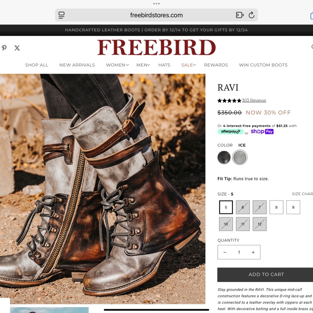 FREEBIRD BRAND NEW WITH BOX. [RAVI ] ICE IS THE COLOR/ I AM FIRM